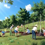 INICIAN LOS HUERTOS EN ZONAS COMUNES DE COLONIAS