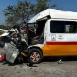 FUERTE ACCIDENTE DE TRES VEHÍCULOS DEJA 6 HERIDOS Y UN MUERTO